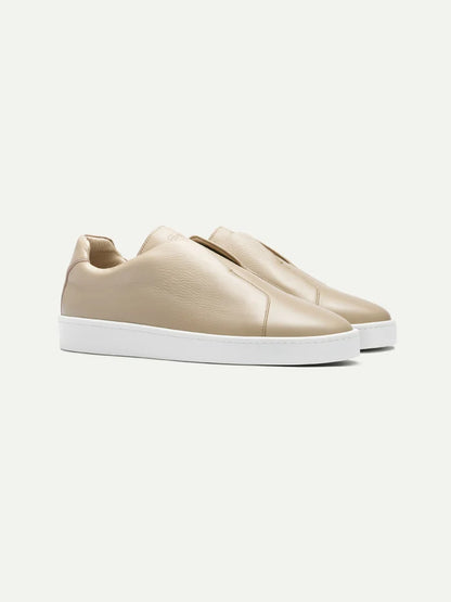 LIGHT BEIGE LEATHER SNEAKER