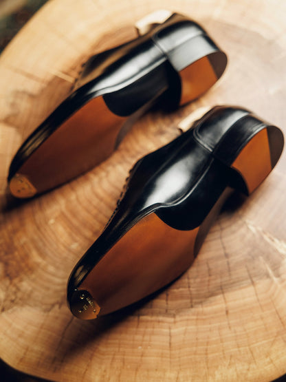 ED113 | BLACK METAL TOE DERBY