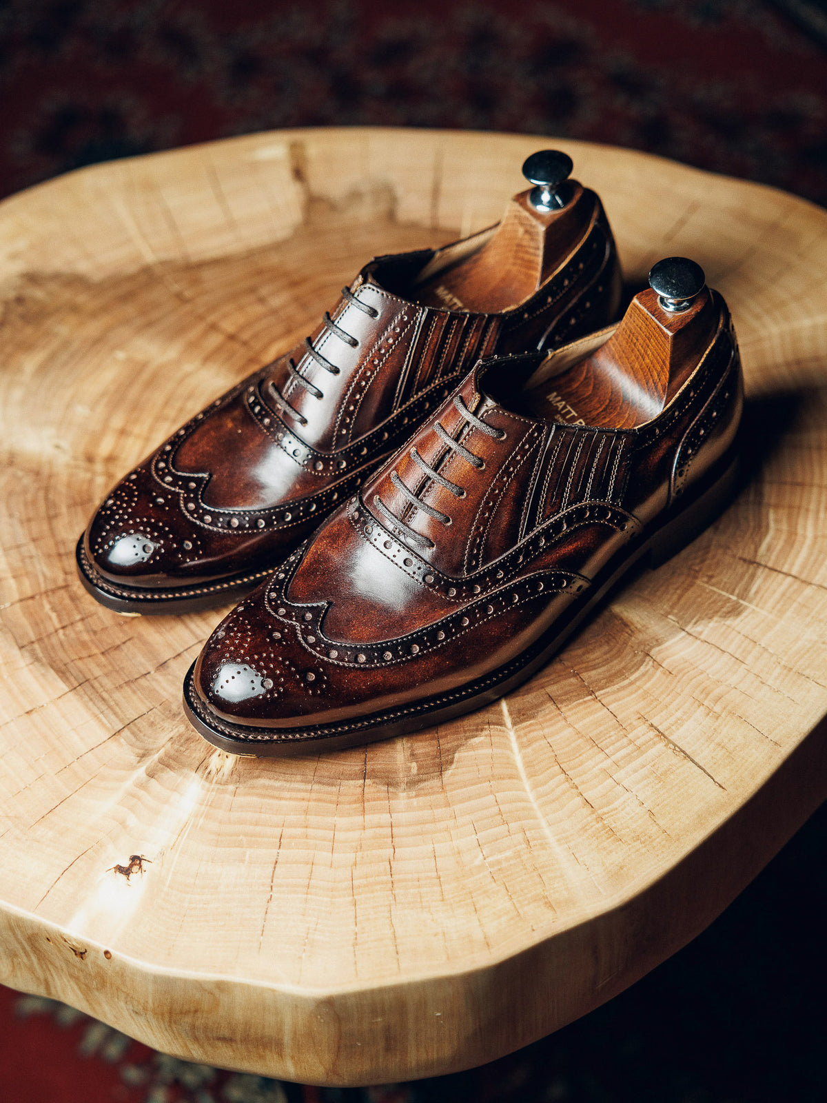 ED121 | BROWN LAZY BROGUE OXFORDS