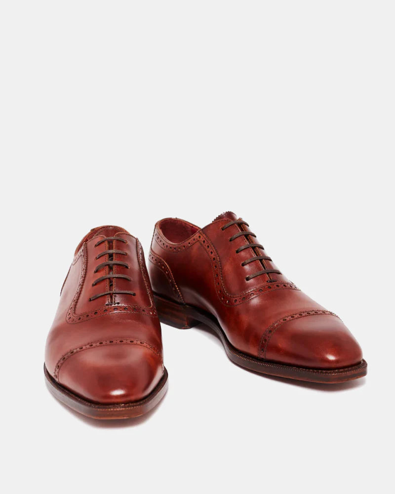 MARCUS| COGNAC BROWN  LEATHER LACE UPS