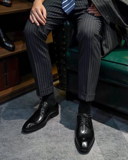 BLACK SQUARE TOE DERBY