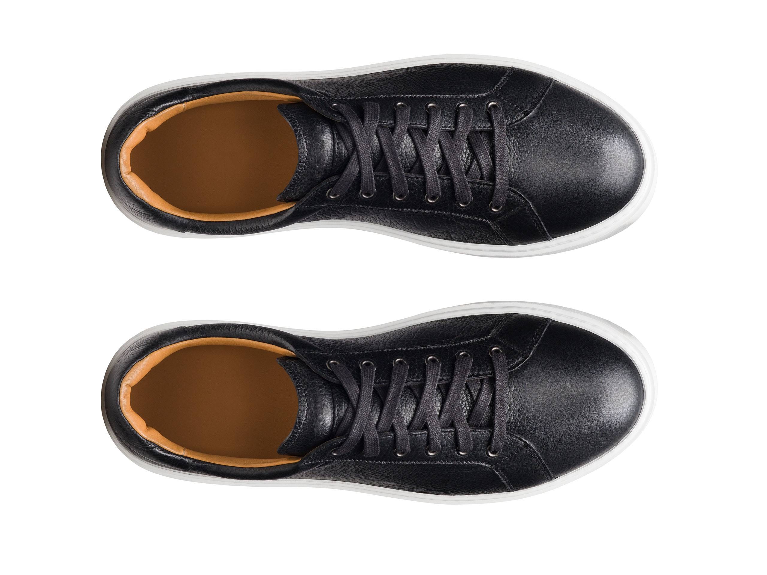 Luxe 88 | BLACK MILLED LEATHER SNEAKERS