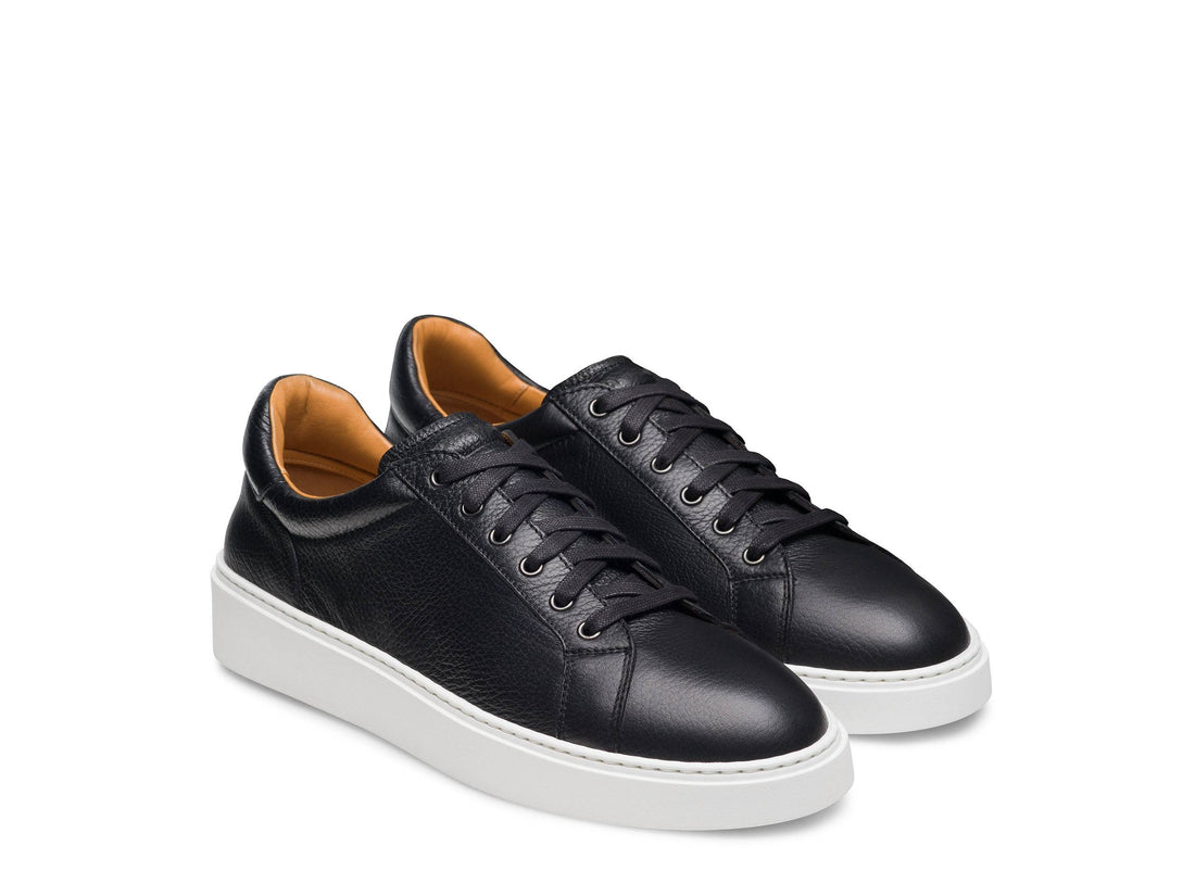 Luxe 88 | BLACK MILLED LEATHER SNEAKERS
