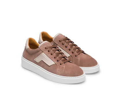 PERUGIA-16 - LIGHT BROWN SUEDE LEATHER SNEAKERS