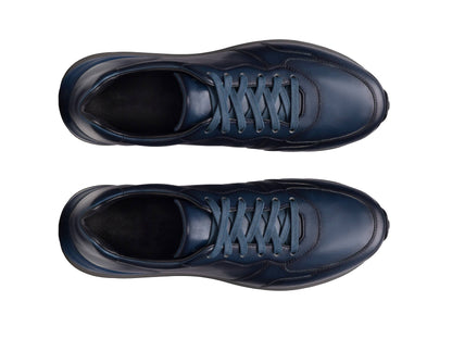 FLUX 350 | BLUE LEATHER SNEAKERS