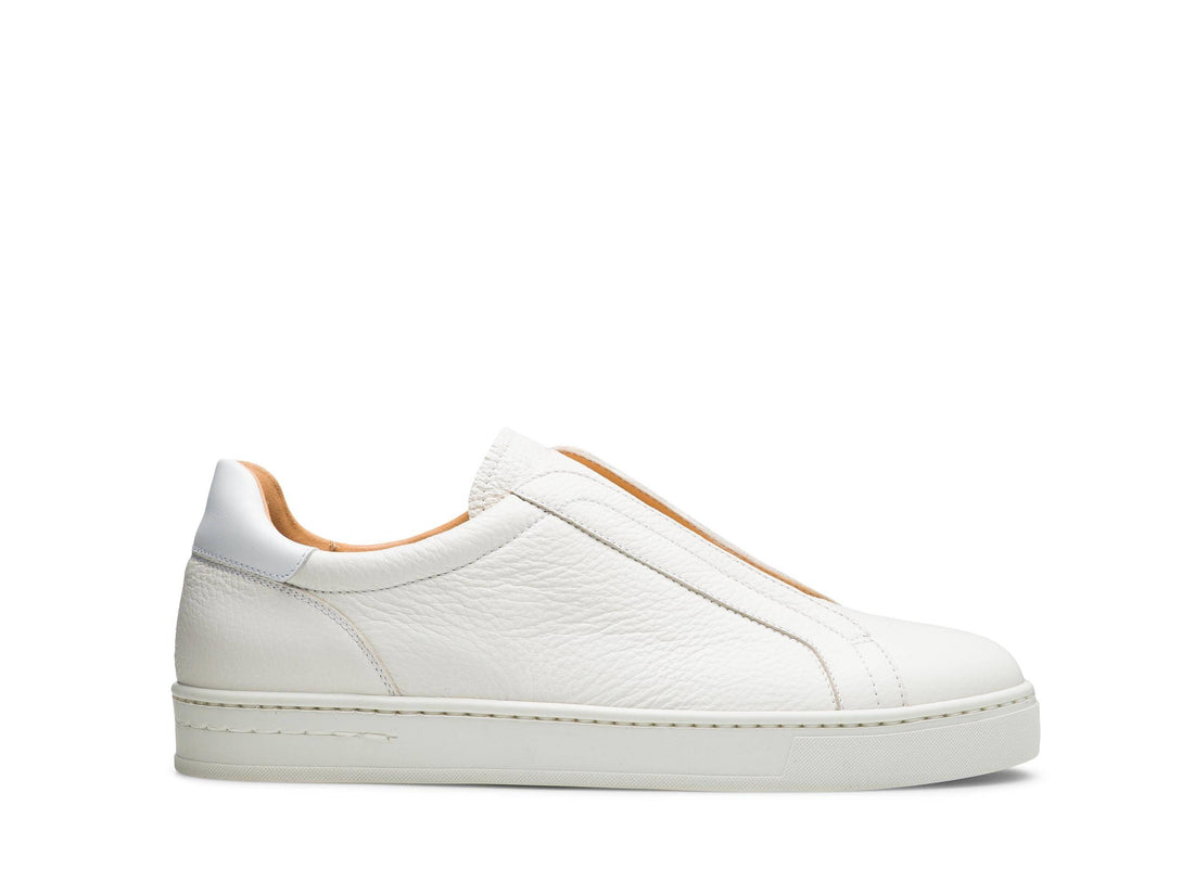 Luxe 88 | WHITE MILLED LEATHER SNEAKER