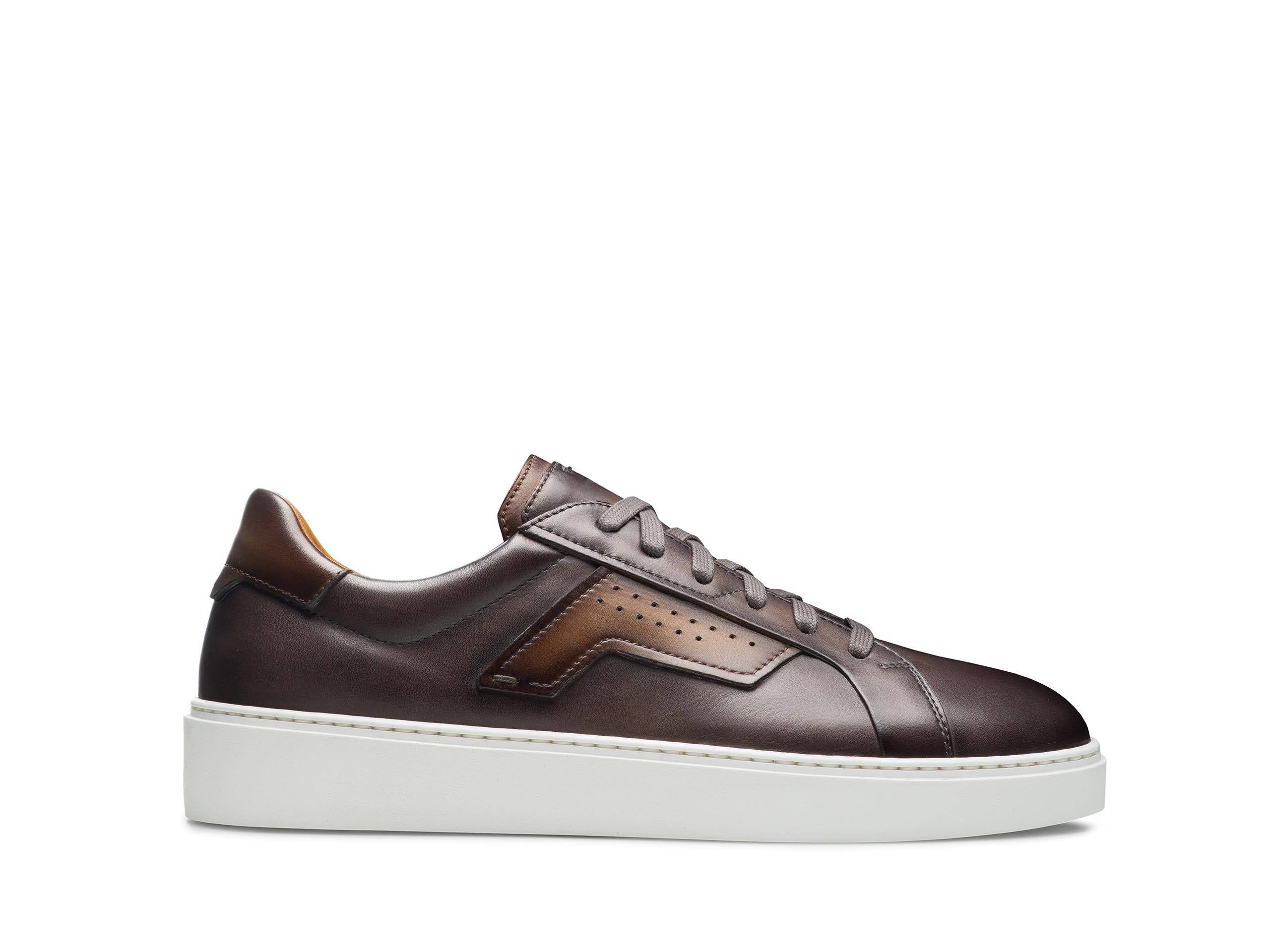 AREZZO-15 - DARK COFFEE LEATHER SNEAKERS