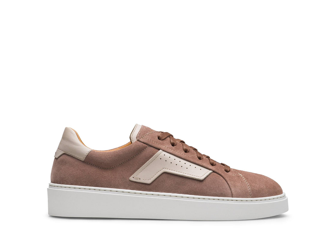 PERUGIA-16 - LIGHT BROWN SUEDE LEATHER SNEAKERS