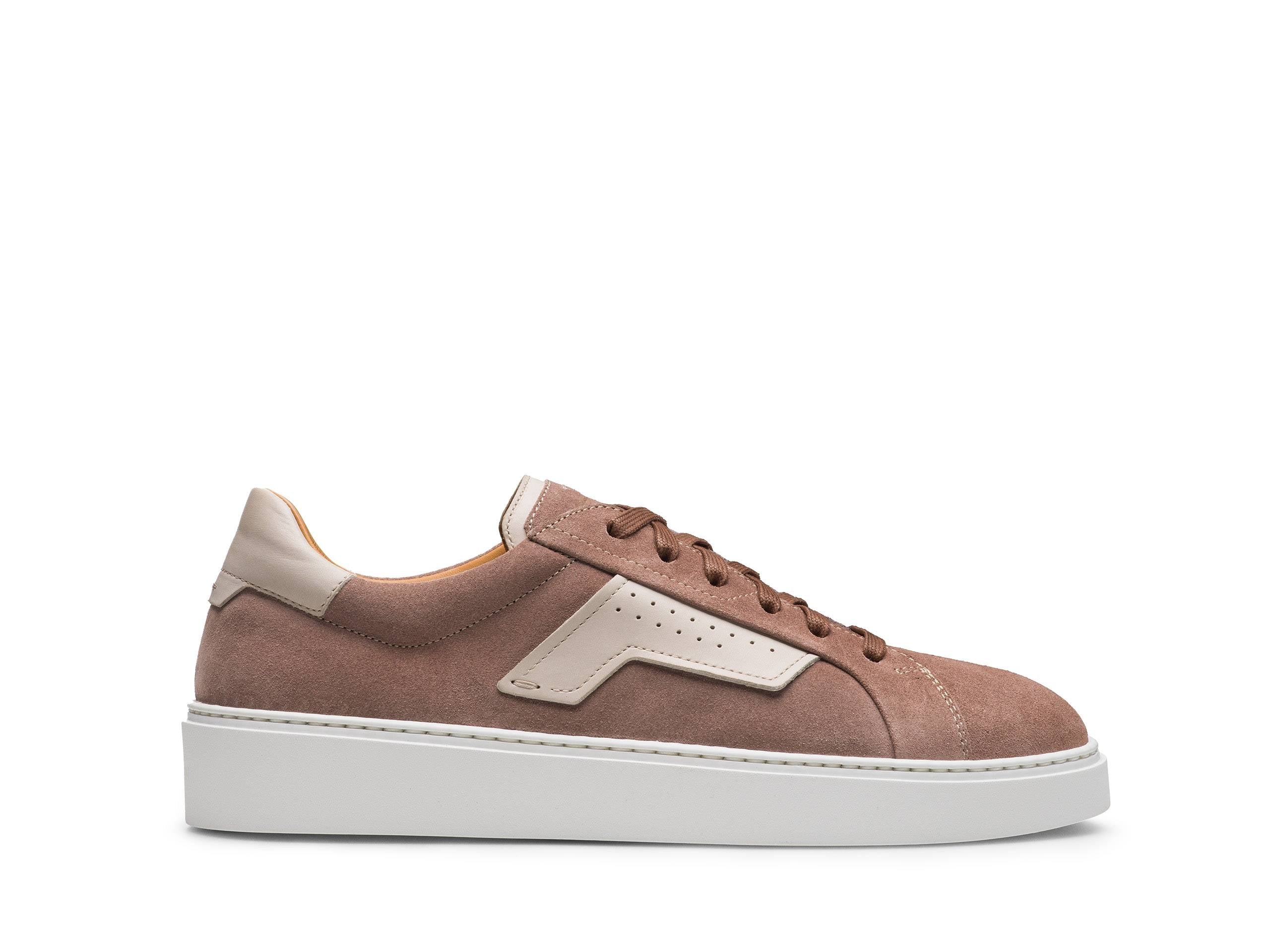 PERUGIA-16 - LIGHT BROWN SUEDE LEATHER SNEAKERS
