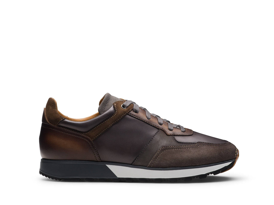 Edward - PURPLE &amp; TAN SUEDE LEATHER SNEAKERS