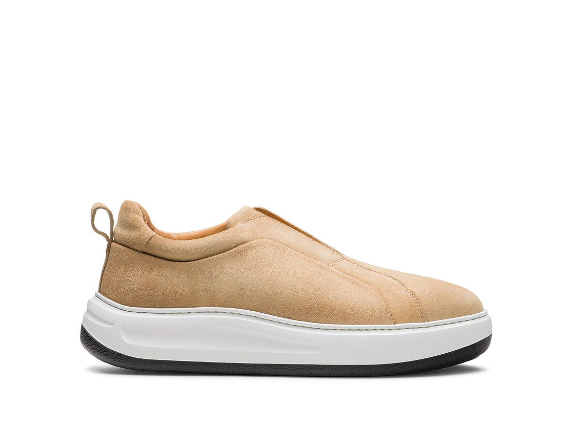 Bolt LACELESS | CREAM SUEDE SNEAKERS