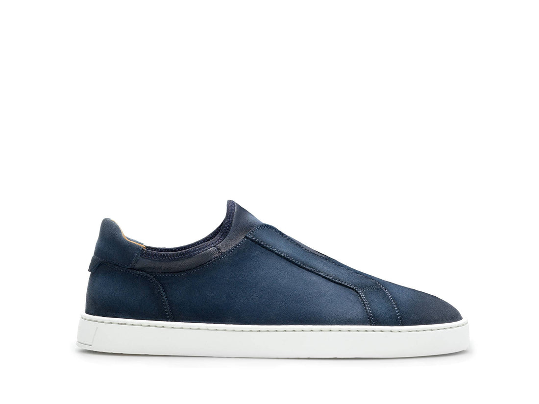 Jack - DEEP BLUE WHITHOUT LACE SUEDE LEATHER SNEAKERS