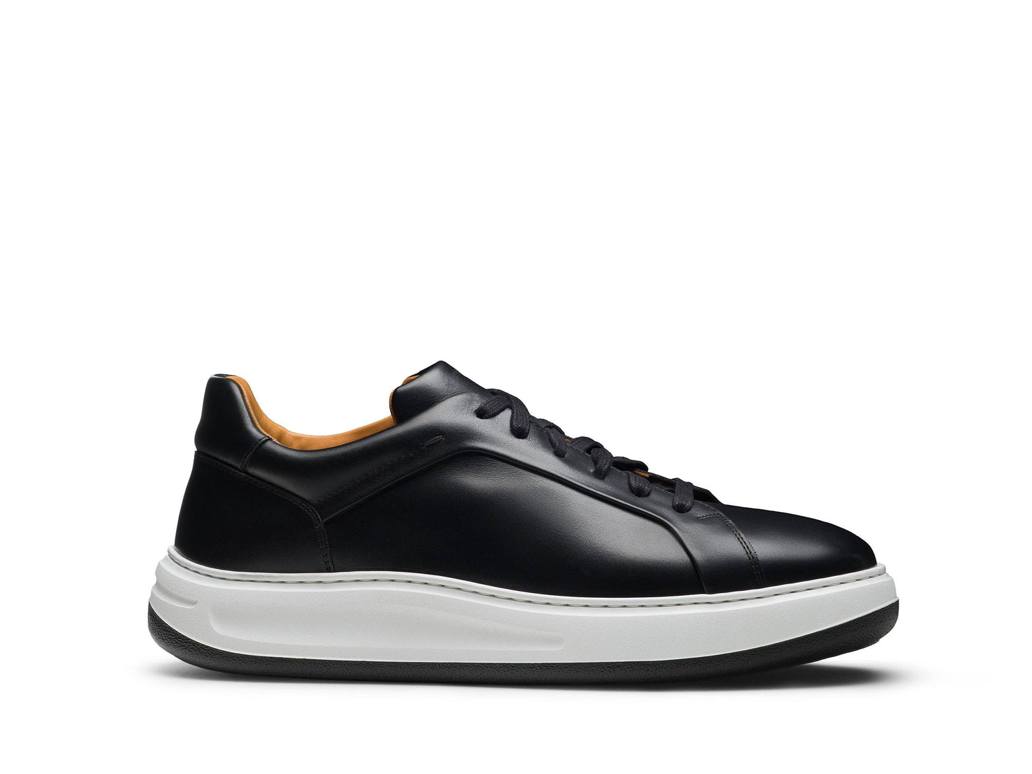 AURELIO-01 - BLACK GLOSY LEATHER SNEAKER