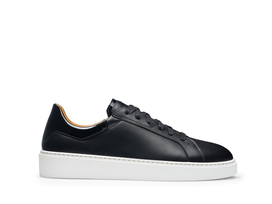 Jeffrey - DEEP BLACK LEATHER SNEAKERS