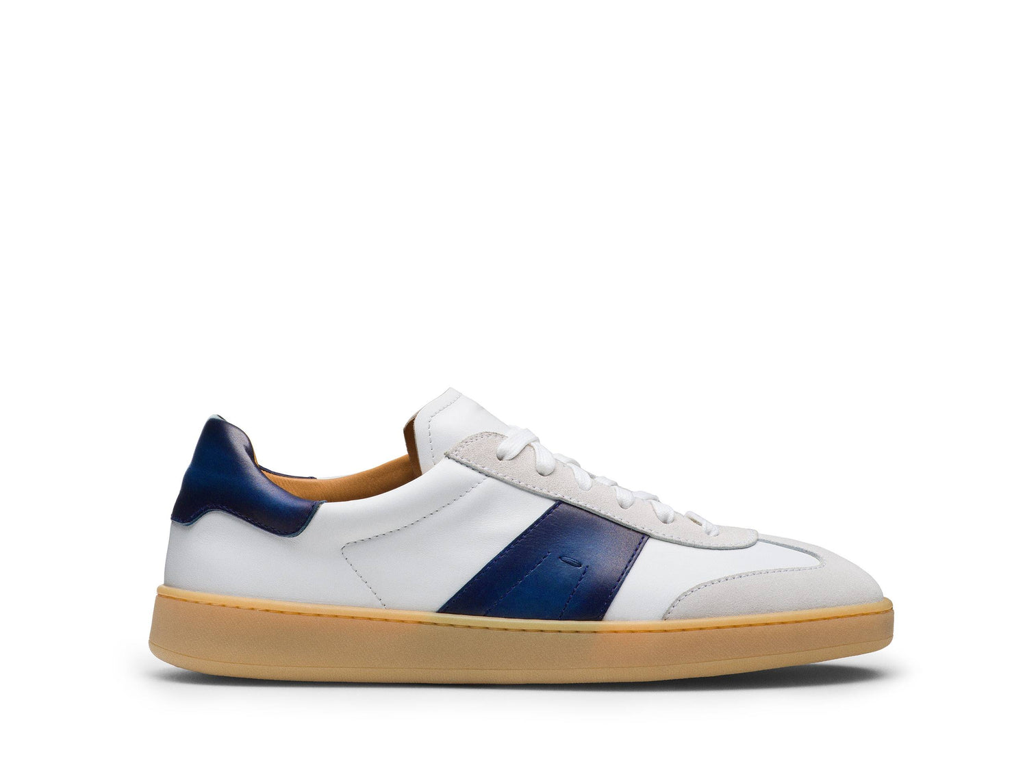 LUCCA-VIP - DARK BLUE STRIP  LEATHER SNEAKERS