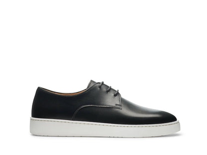 VERONA-07 - MATTE BLACK LEATHER SNEAKERS