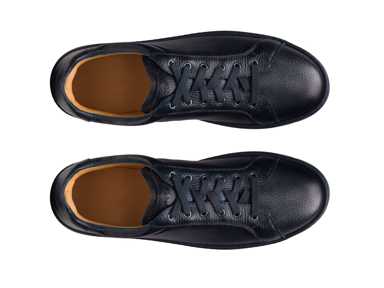 Aero 21 - Navy Milled leather Sneakers