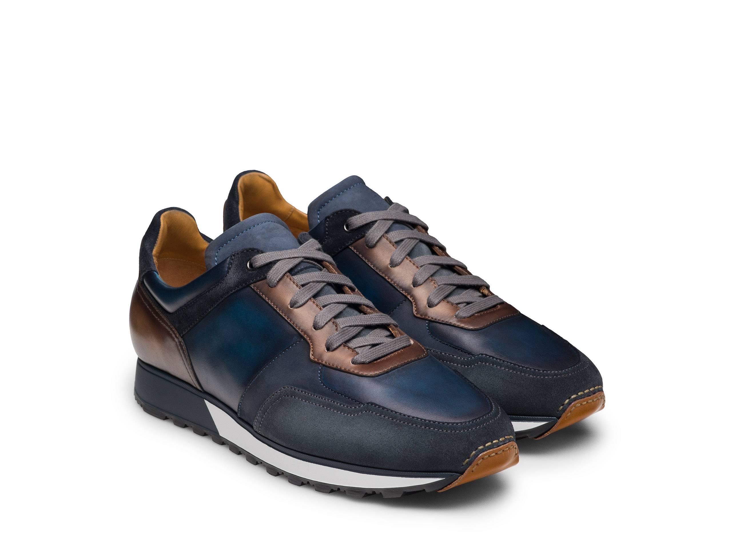 Scott - INC BLUE SUEDE LEATHER SNEAKERS
