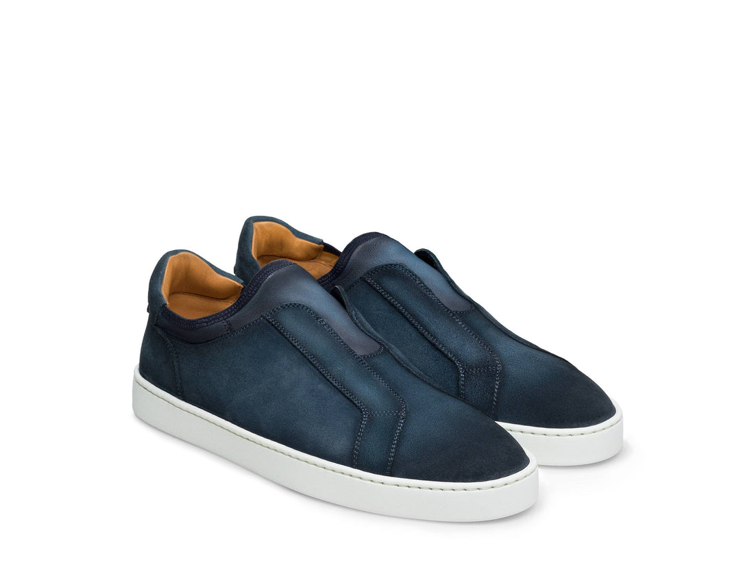 Jack - DEEP BLUE WHITHOUT LACE SUEDE LEATHER SNEAKERS