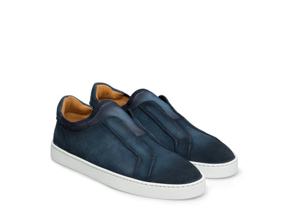 Jack - DEEP BLUE WHITHOUT LACE SUEDE LEATHER SNEAKERS
