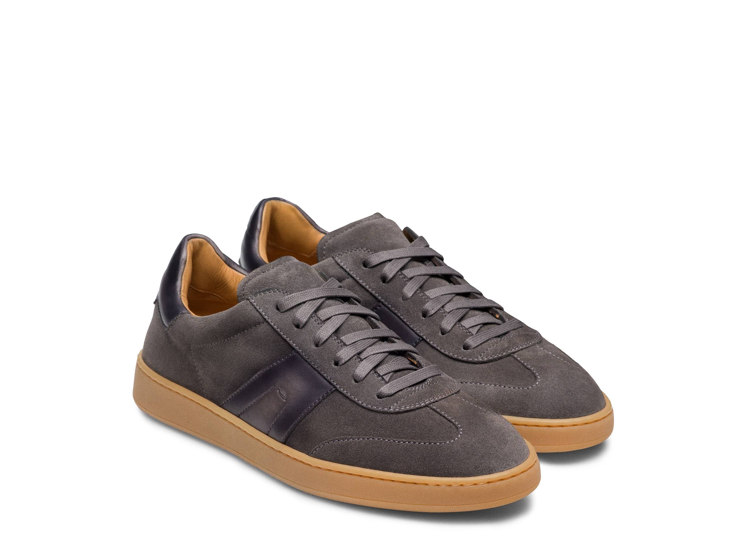 MILANO-PRE - CHOCO BROWN SUEDE LEATHER SNEAKERS