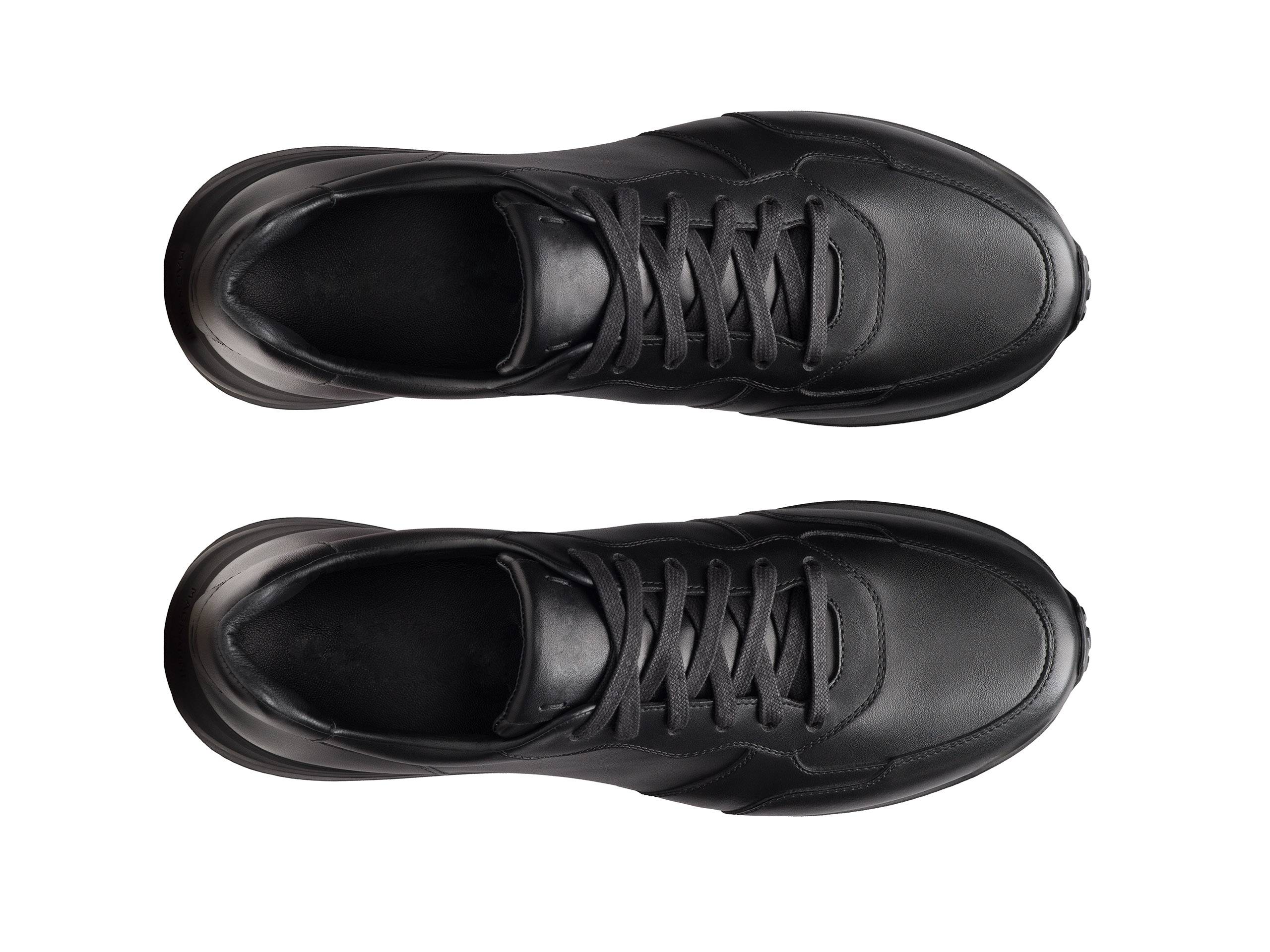 FLUX 350 | BLACK LEATHER SNEAKERS