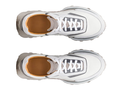 GENOVA-CLASS - WHITE &amp; DARK GREY SUEDE LEATHER SNEAKERS