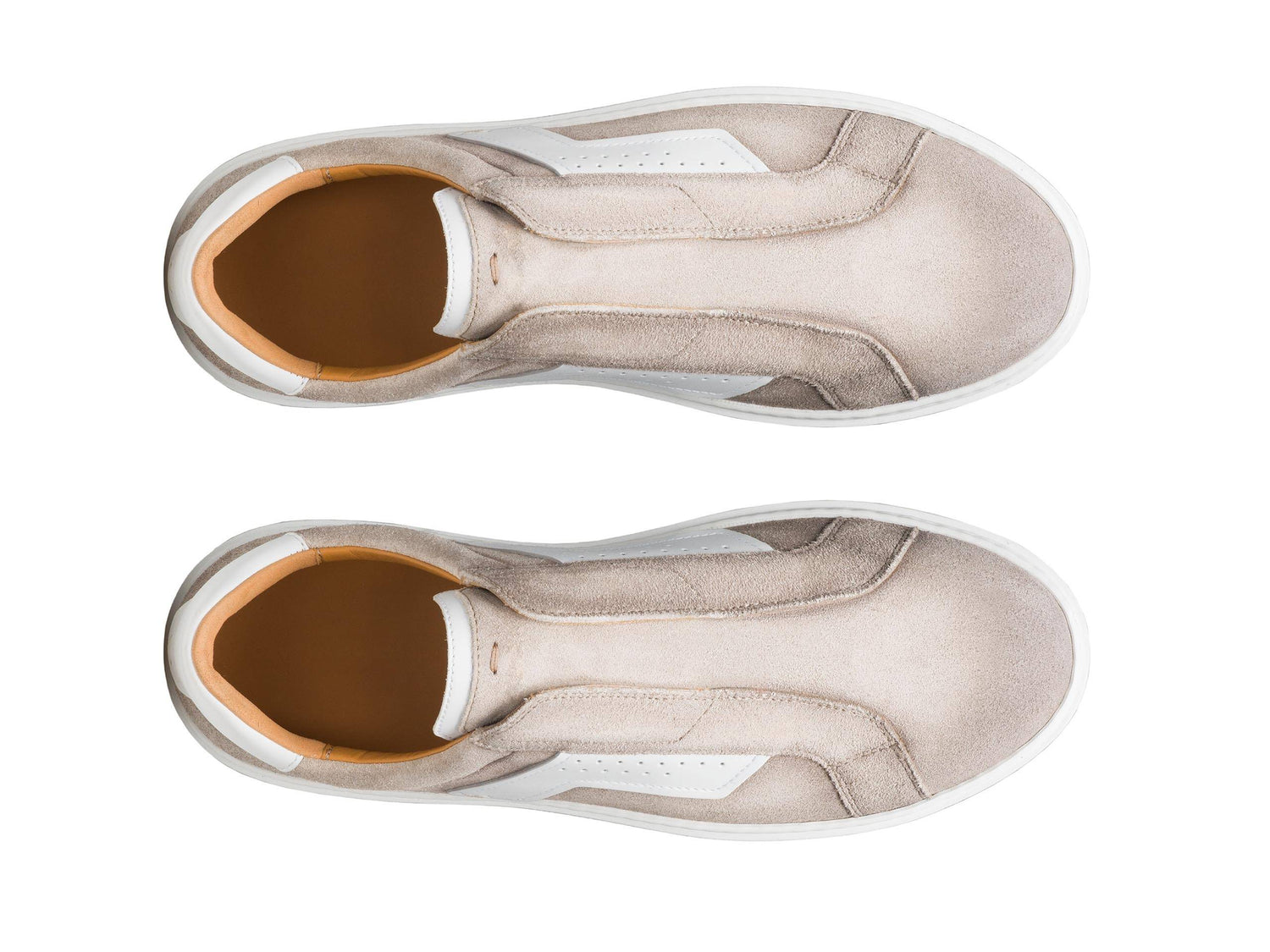 PARMA-13 - GREY LACELESS SUEDE LEATHER SNEAKERS
