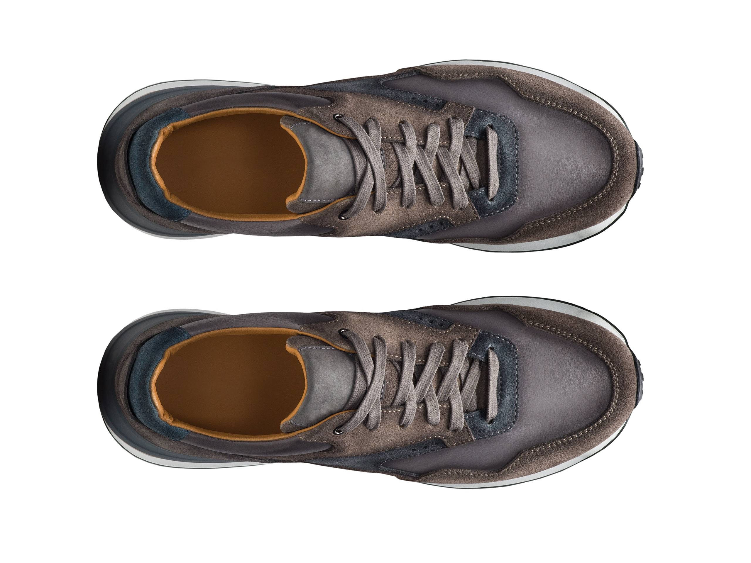 Kevin - BROWN &amp; BLUE SUEDE LEATHER SNEAKERS