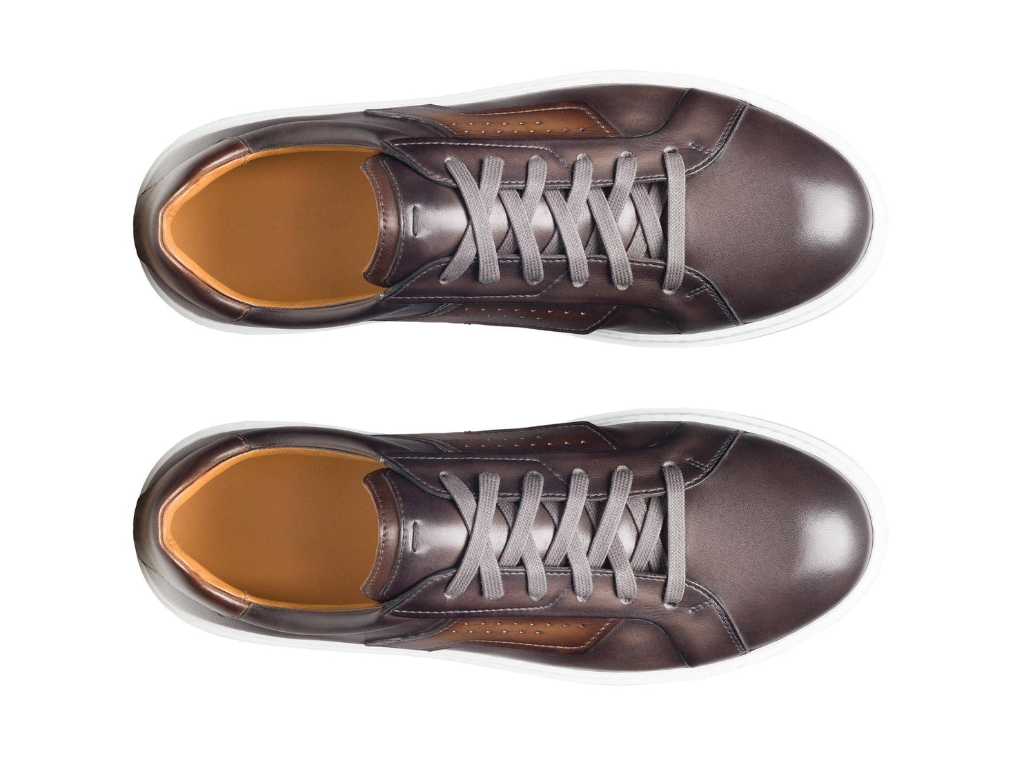 AREZZO-15 - DARK COFFEE LEATHER SNEAKERS