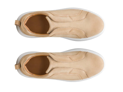 Bolt LACELESS | CREAM SUEDE SNEAKERS