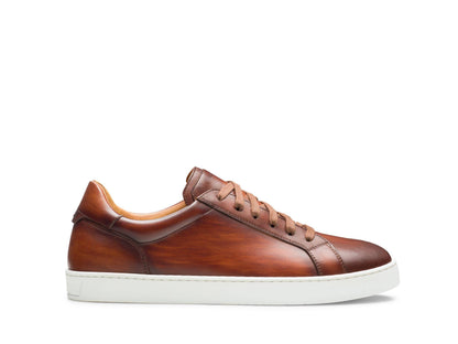 ROMA-02 - DARK TAN LEATHER SNEAKERS