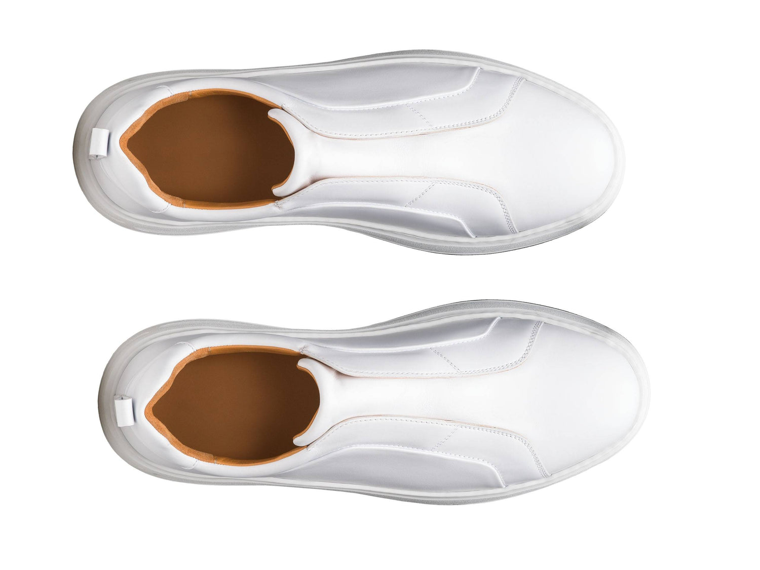 Bolt LACELESS | WHITE LEATHER SNEAKERS