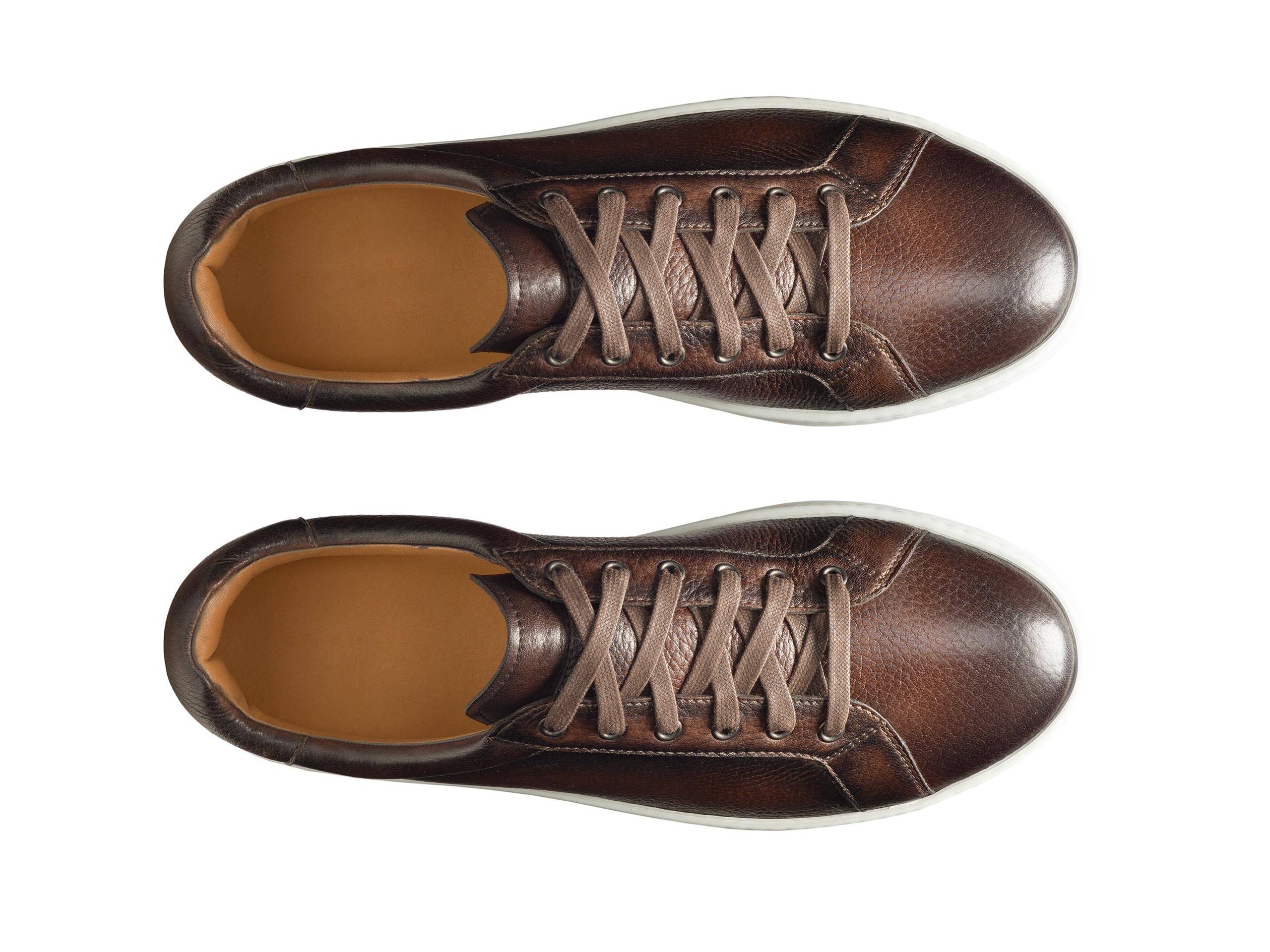 Adam - DARK TAN LEATHER SNEAKERS