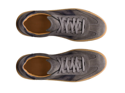MILANO-PRE - CHOCO BROWN SUEDE LEATHER SNEAKERS