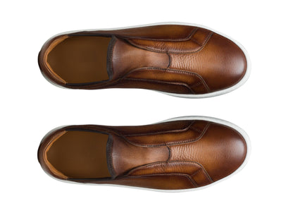 Frank - DEEP TAN WHITHOUT LACE LEATHER SNEAKERS