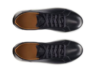 FIRENZE-03 - SHINY BLACK LEATHER SNEAKERS