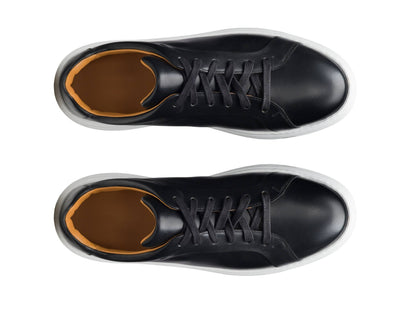 AURELIO-01 - BLACK GLOSY LEATHER SNEAKER