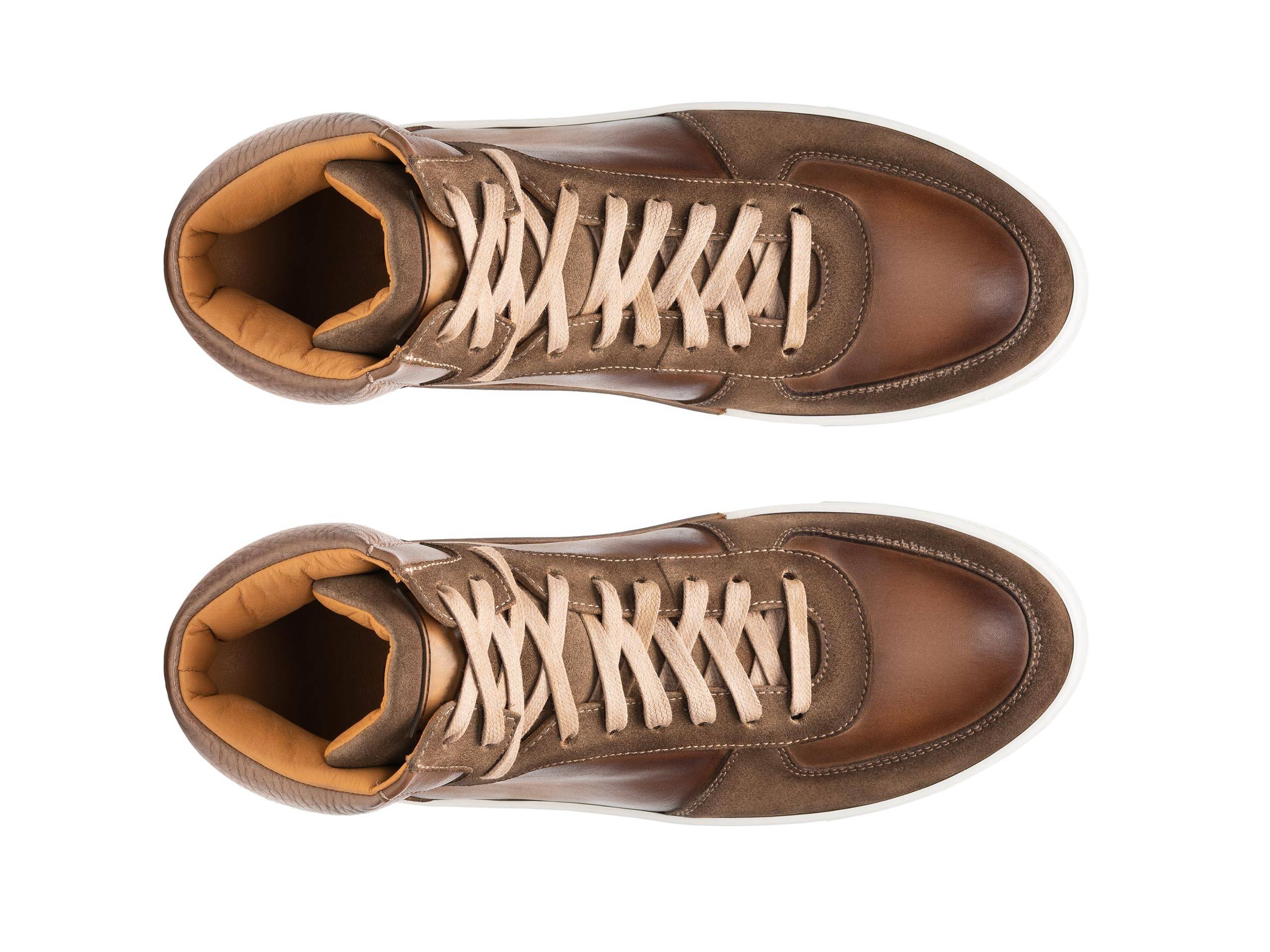 Dennis - BROWN &amp; TAN SUEDE LEATHER SNEAKERS