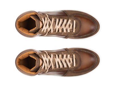 Dennis - BROWN &amp; TAN SUEDE LEATHER SNEAKERS