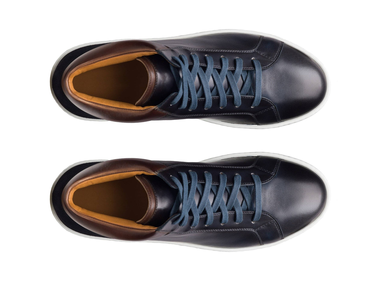 Richard -  PURPLE &amp; BROWN LEATHER SNEAKERS