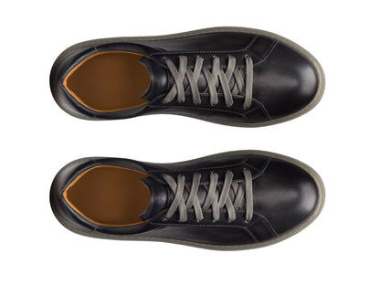 Kevin -  DEEP GREY LEATHER SNEAKERS