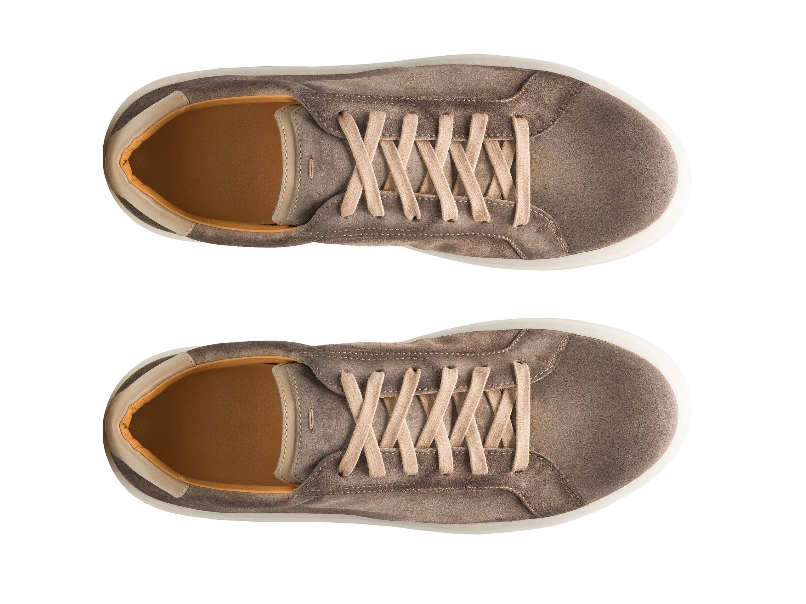 Charles - LIGHT GREY SUEDE LEATHER SNEAKERS