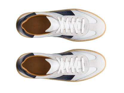 LUCCA-VIP - DARK BLUE STRIP  LEATHER SNEAKERS