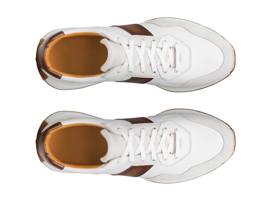 Mark - BROWN &amp; WHITE SUEDE LEATHER SNEAKERS