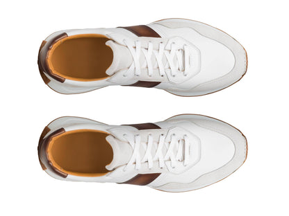 Mark - BROWN &amp; WHITE SUEDE LEATHER SNEAKERS