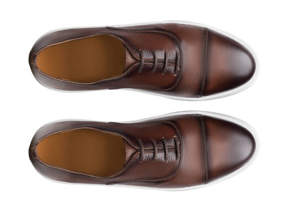 SIENA-09 - COFFEE BROWN LEATHER SNEAKERS