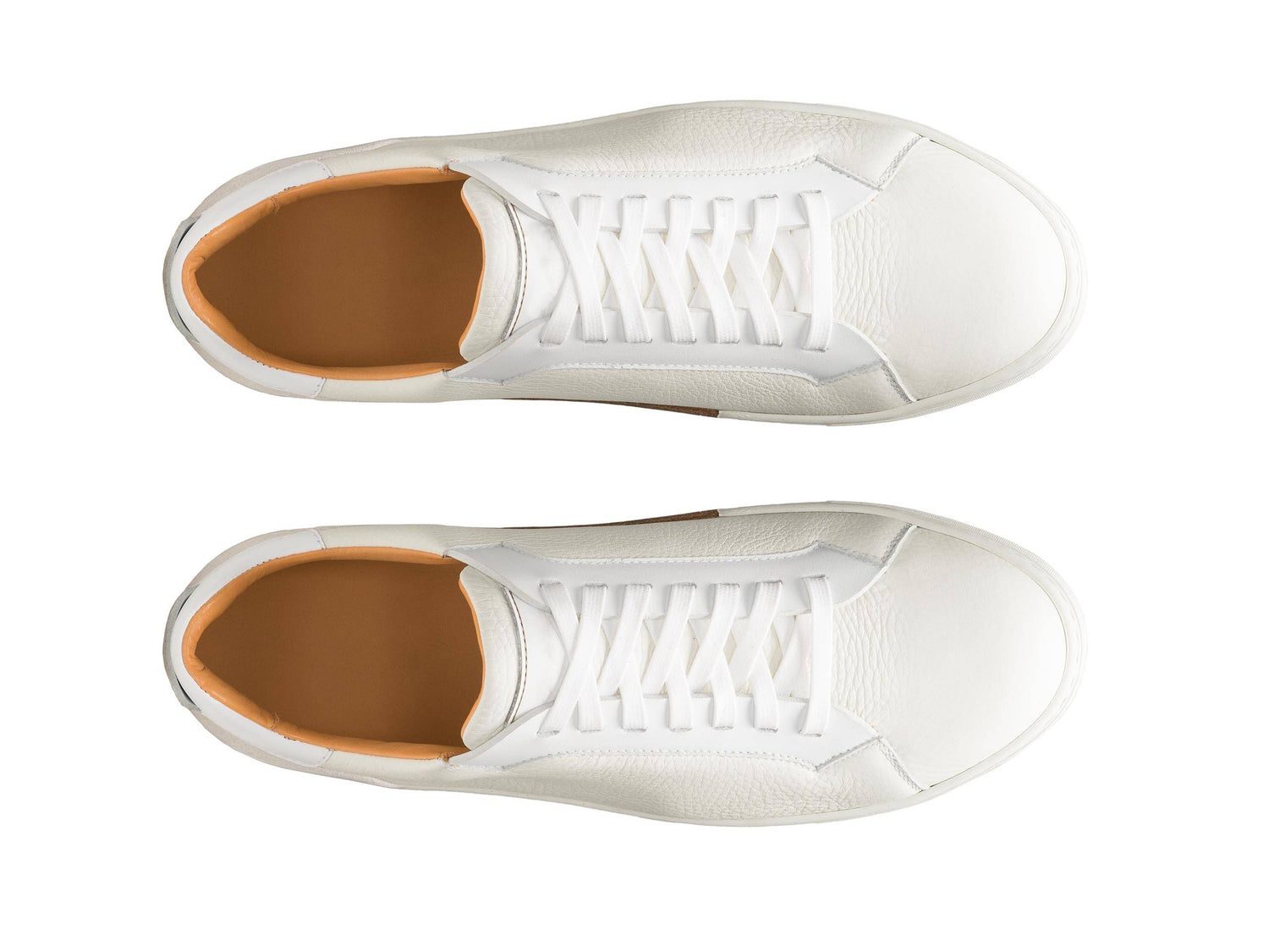 PRIME 101 | WHITE MILLED LEATHER SNEAKERS