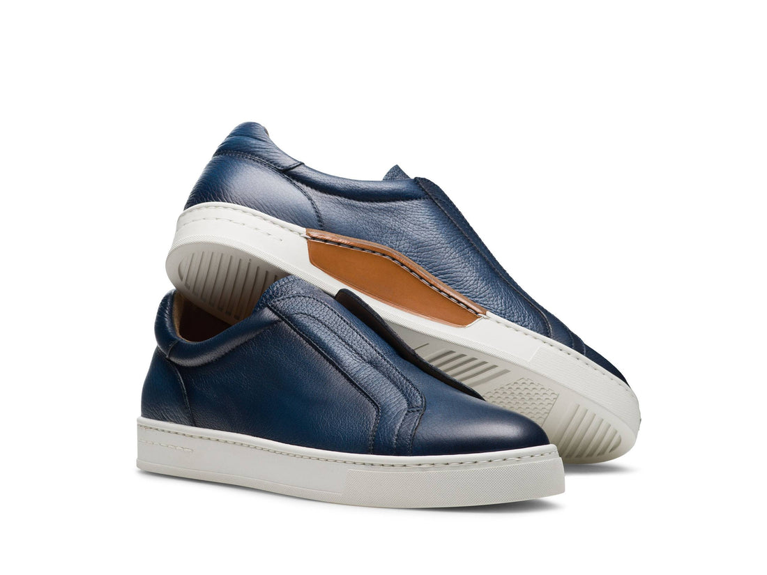 Luxe 88 | BLUE MILLED LEATHER SNEAKER
