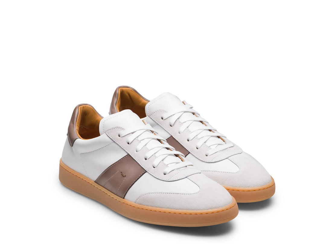 SIENA-GOLD - LIGHT COLOURS  SUEDE LEATHER SNEAKERS